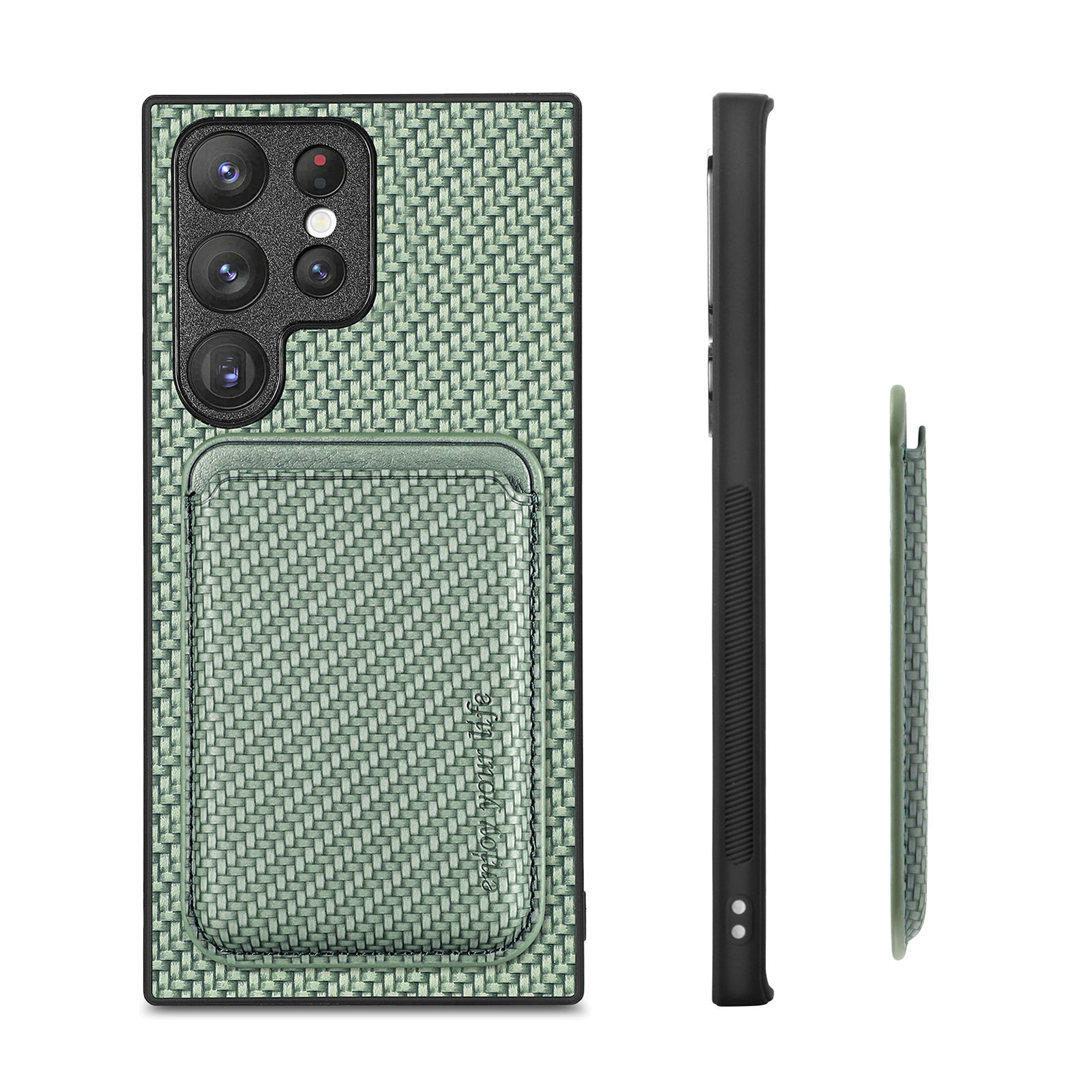 Compatible with Samsung S26 Ultra phone case A56 magnetic card holder S25P fiber texture NOTE20 shockproof protective case