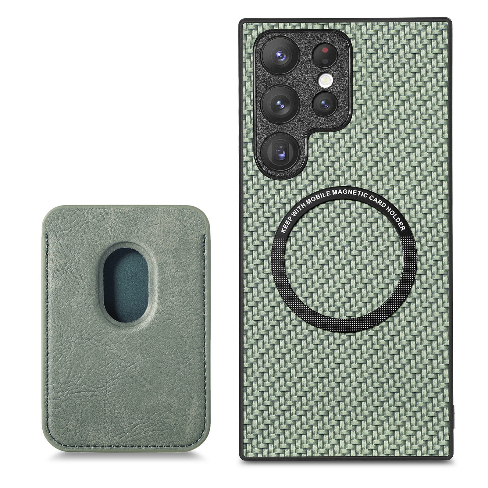 Compatible with Samsung S26 Ultra phone case A56 magnetic card holder S25P fiber texture NOTE20 shockproof protective case