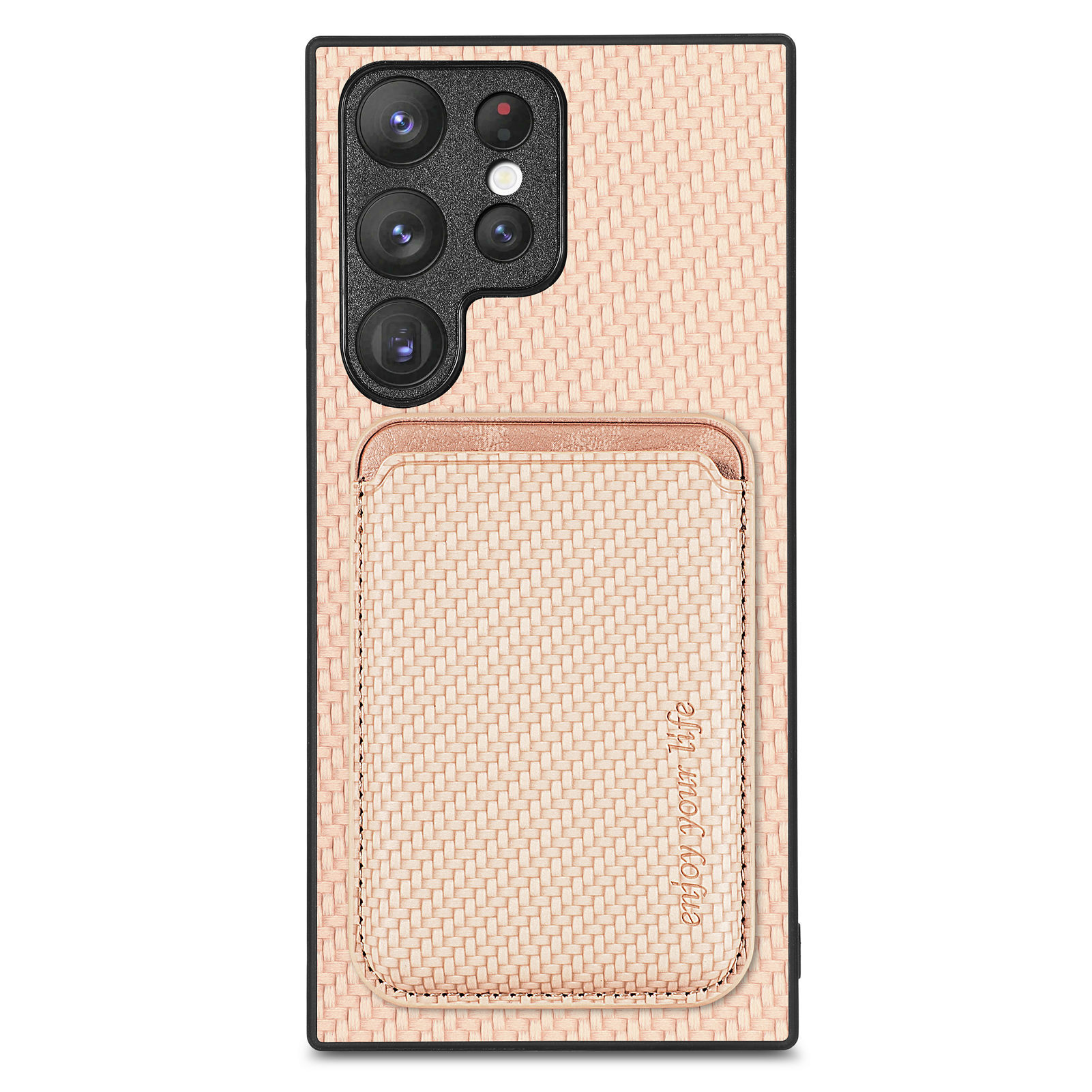 Compatible with Samsung S26 Ultra phone case A56 magnetic card holder S25P fiber texture NOTE20 shockproof protective case