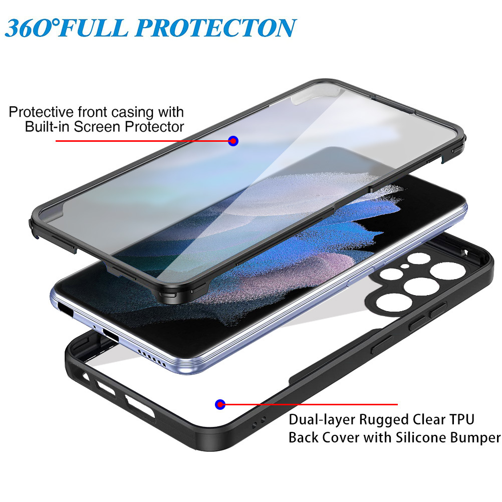 Compatible with Samsung S26/25 Ultra phone case A17, S24 Plus double-sided full-coverage M36 anti-drop case A56