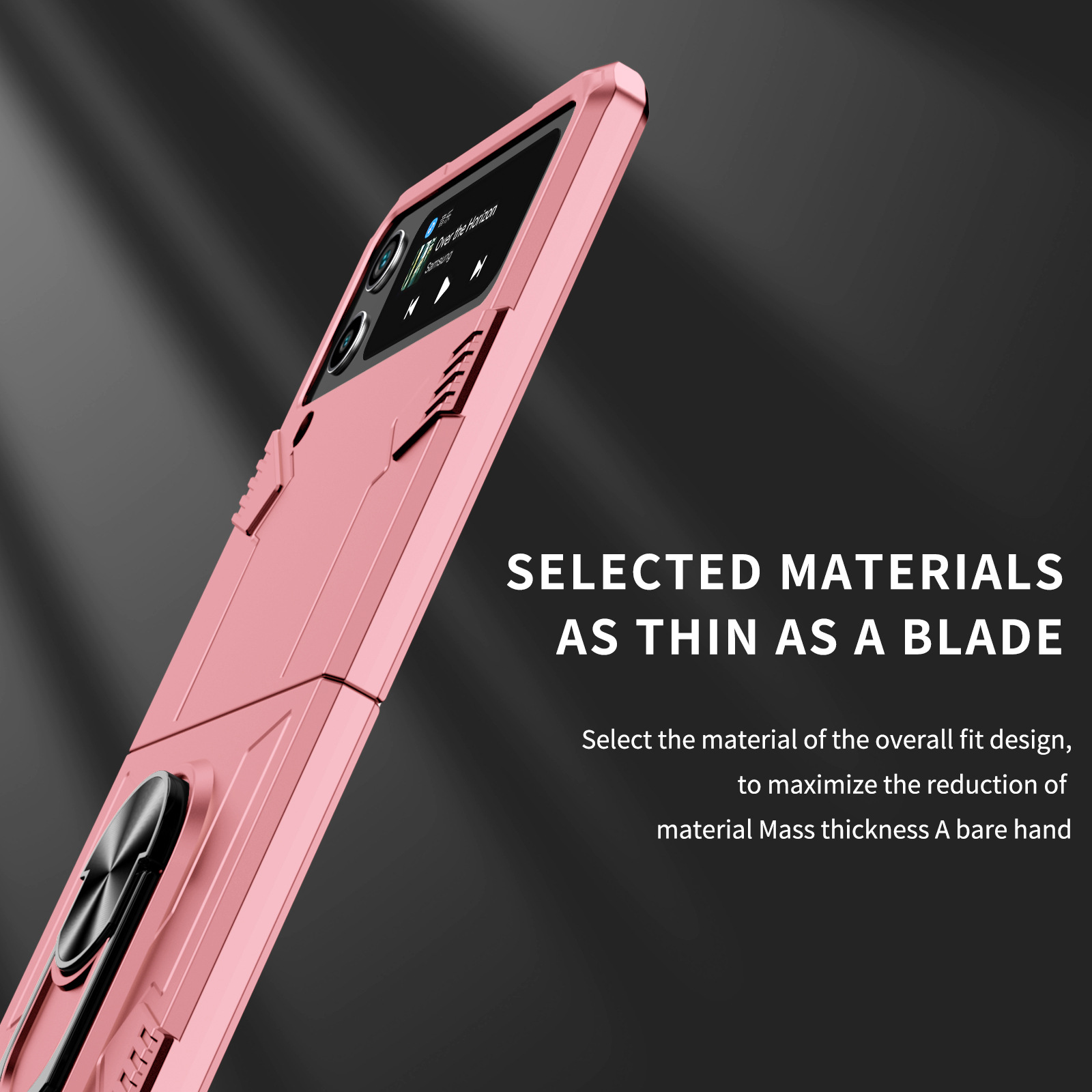 Compatible with Samsung Z Flip 7/6 phone case 5/4/3 magnetic rotating ring holder ultra-thin drop-proof protective case