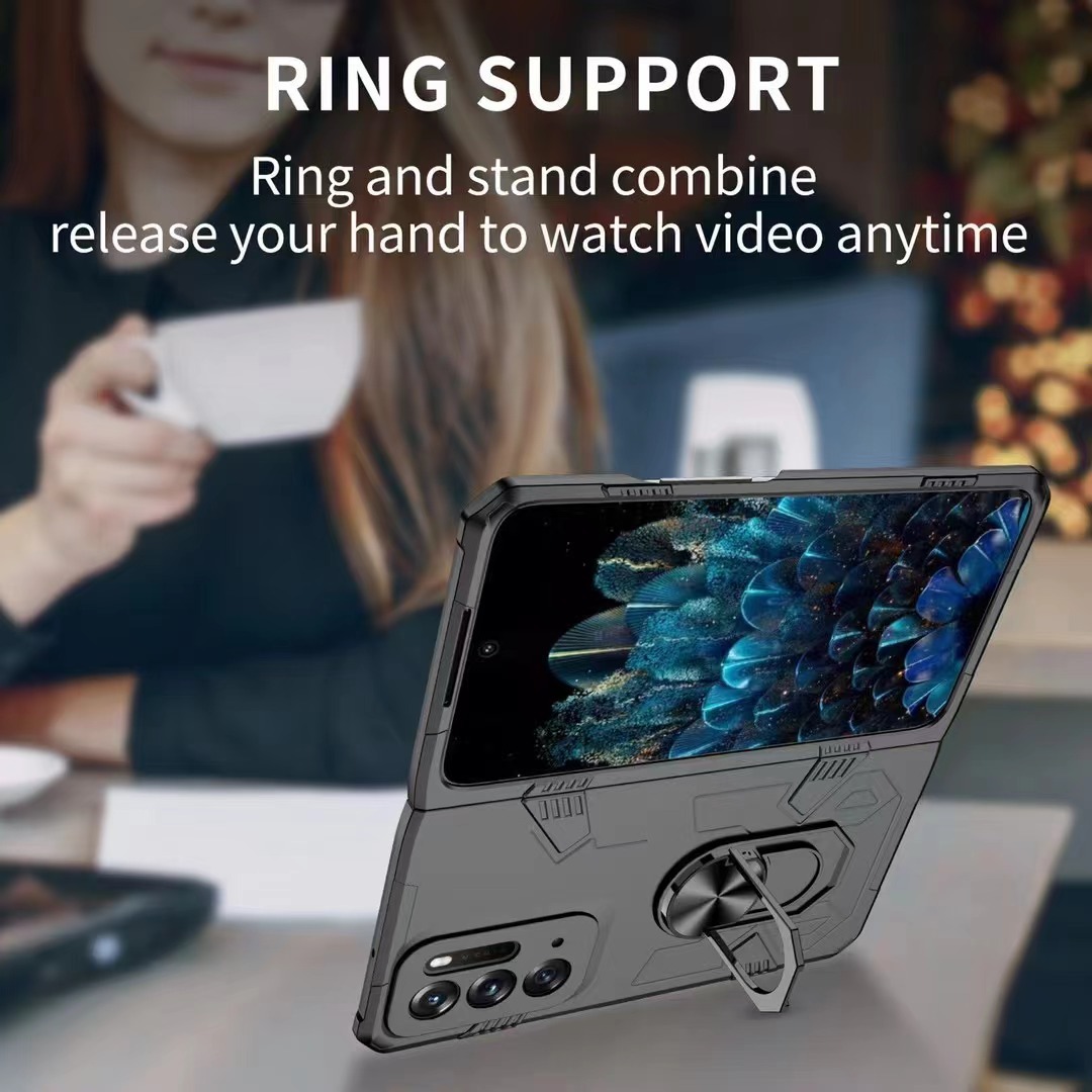 Compatible with Samsung Z Flip 7/6 phone case 5/4/3 magnetic rotating ring holder ultra-thin drop-proof protective case