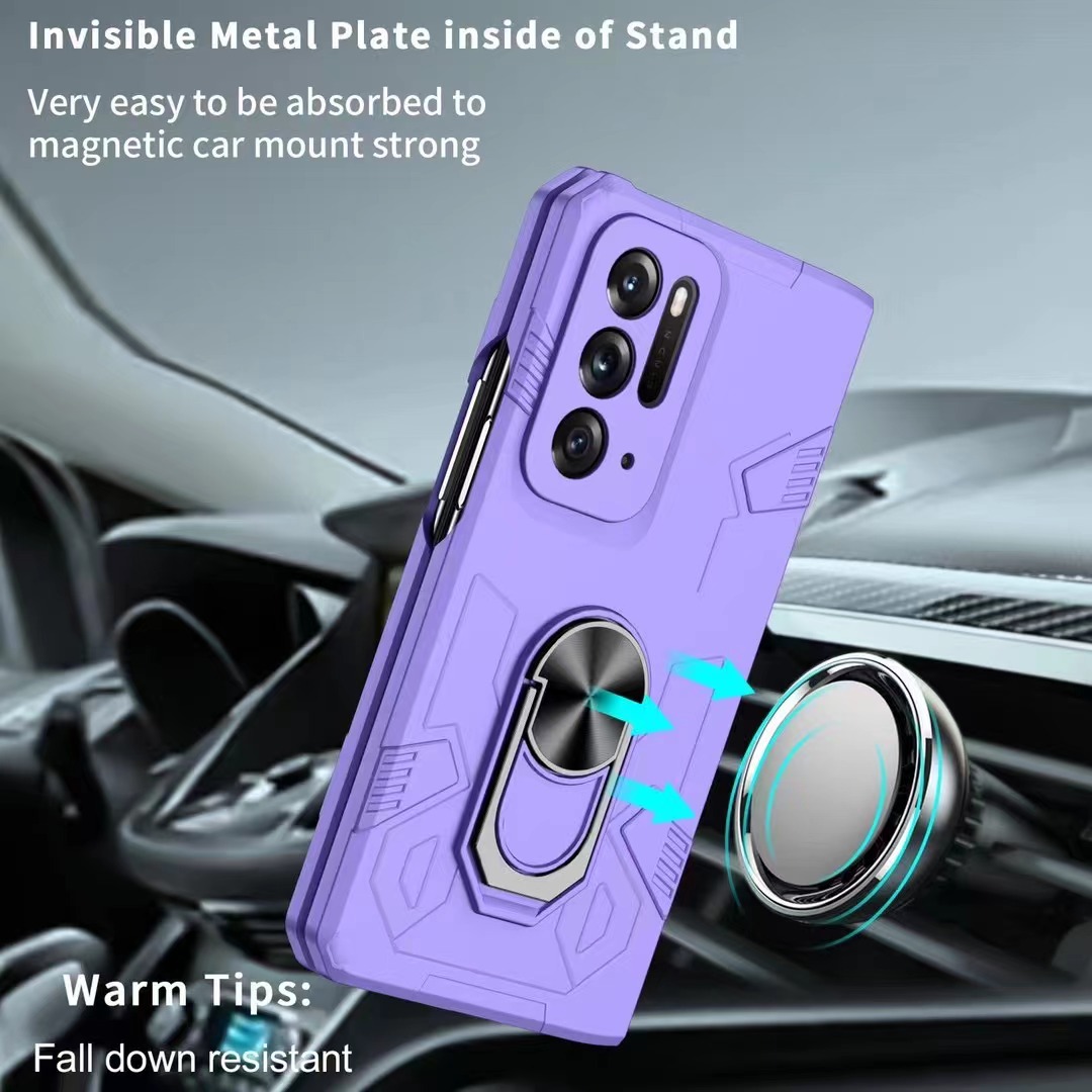 Compatible with Samsung Z Flip 7/6 phone case 5/4/3 magnetic rotating ring holder ultra-thin drop-proof protective case