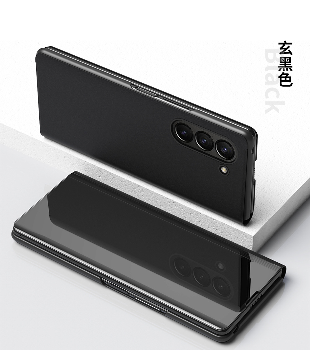 TriFold mirror flip case for Samsung Z Fold 8/7, 6/5/4/3 full-coverage protective case