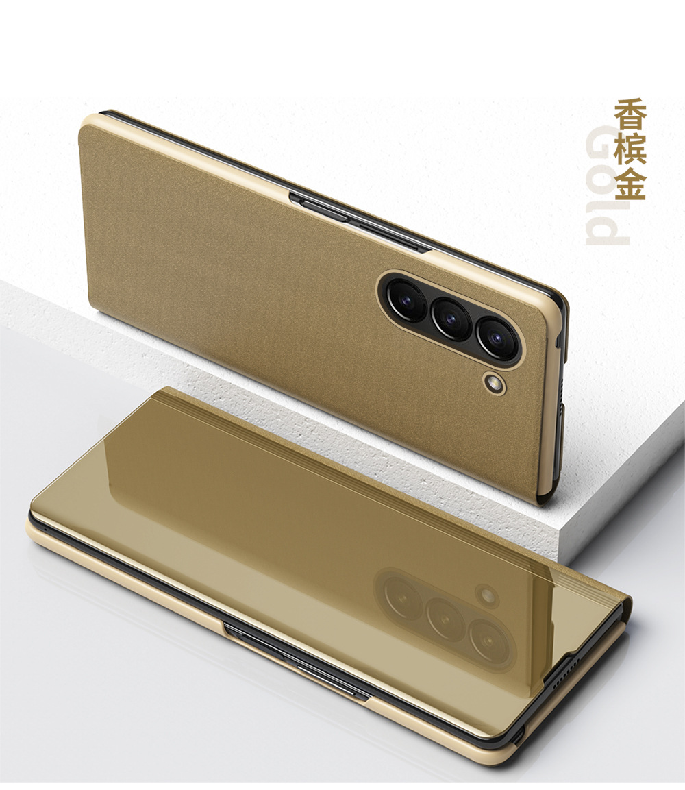 TriFold mirror flip case for Samsung Z Fold 8/7, 6/5/4/3 full-coverage protective case