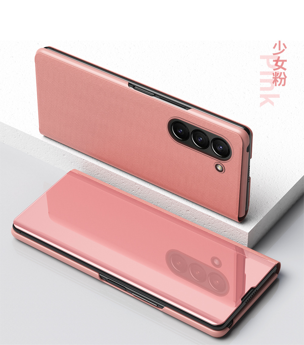TriFold mirror flip case for Samsung Z Fold 8/7, 6/5/4/3 full-coverage protective case