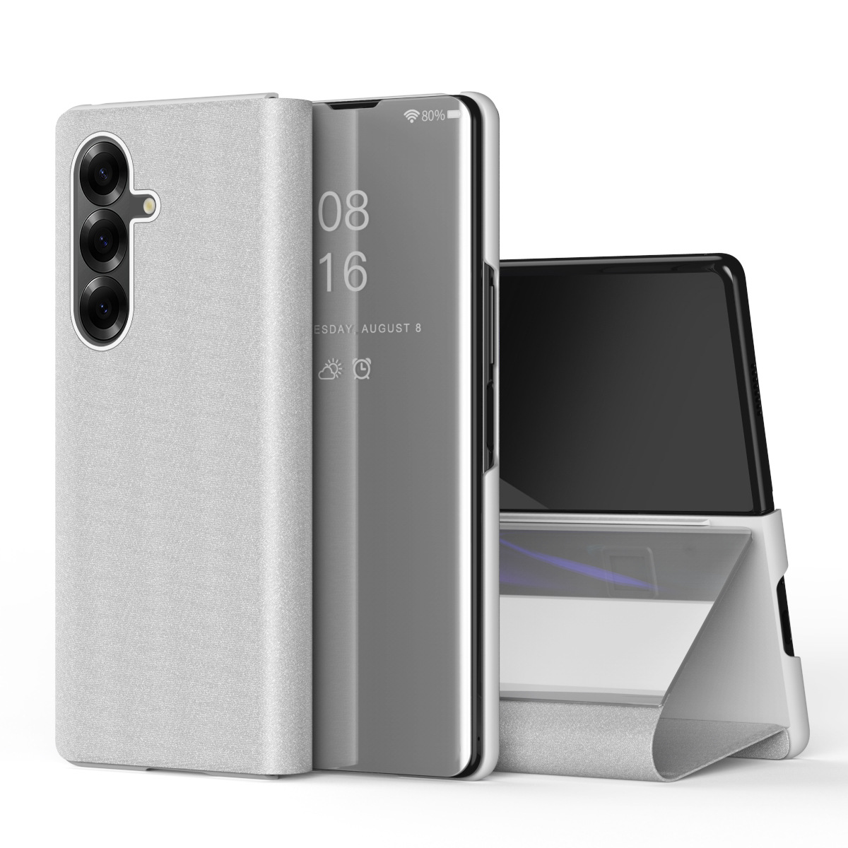 TriFold mirror flip case for Samsung Z Fold 8/7, 6/5/4/3 full-coverage protective case