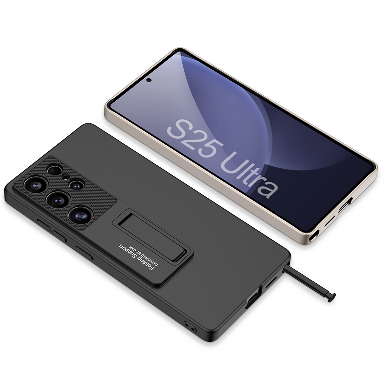 Compatible with Samsung S26/S25 Ultra phone case, S24U ultra-thin stand, 23/22U full-coverage drop-proof protective case