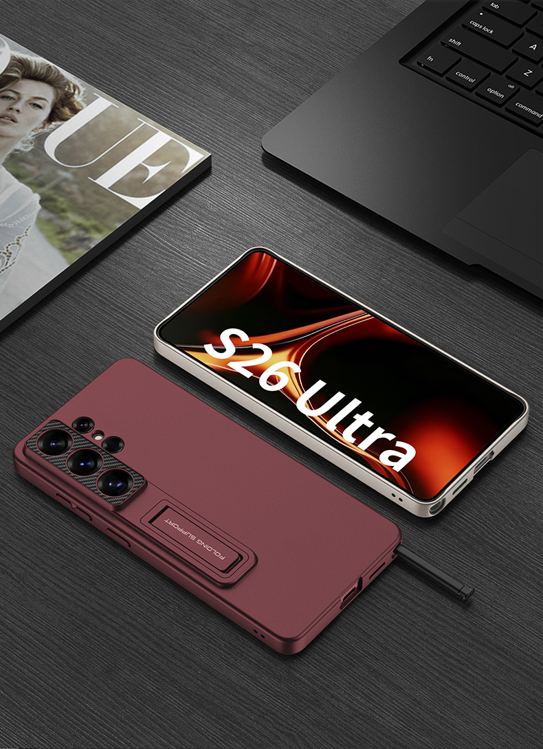 Compatible with Samsung S26/S25 Ultra phone case, S24U ultra-thin stand, 23/22U full-coverage drop-proof protective case