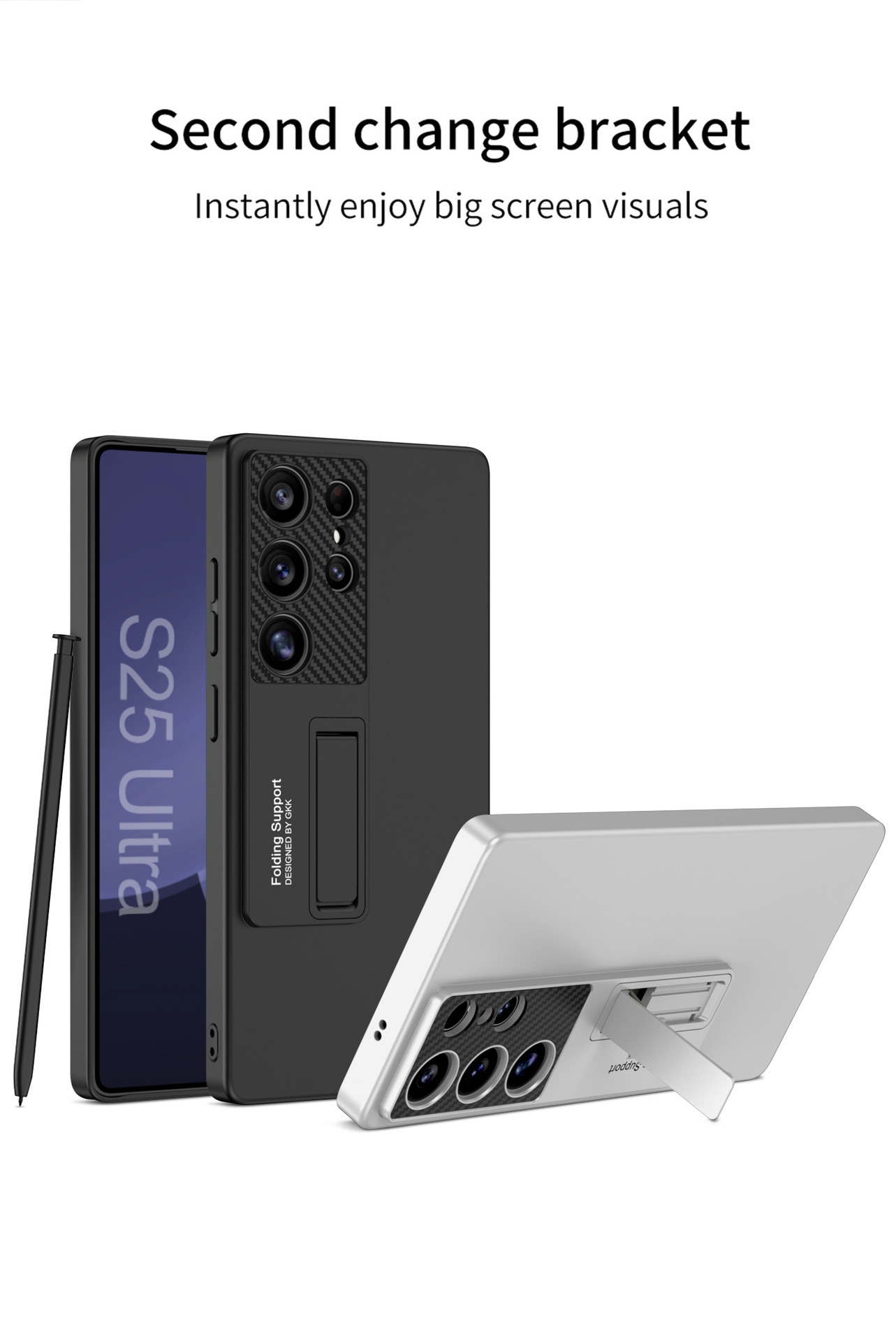 Compatible with Samsung S26/S25 Ultra phone case, S24U ultra-thin stand, 23/22U full-coverage drop-proof protective case