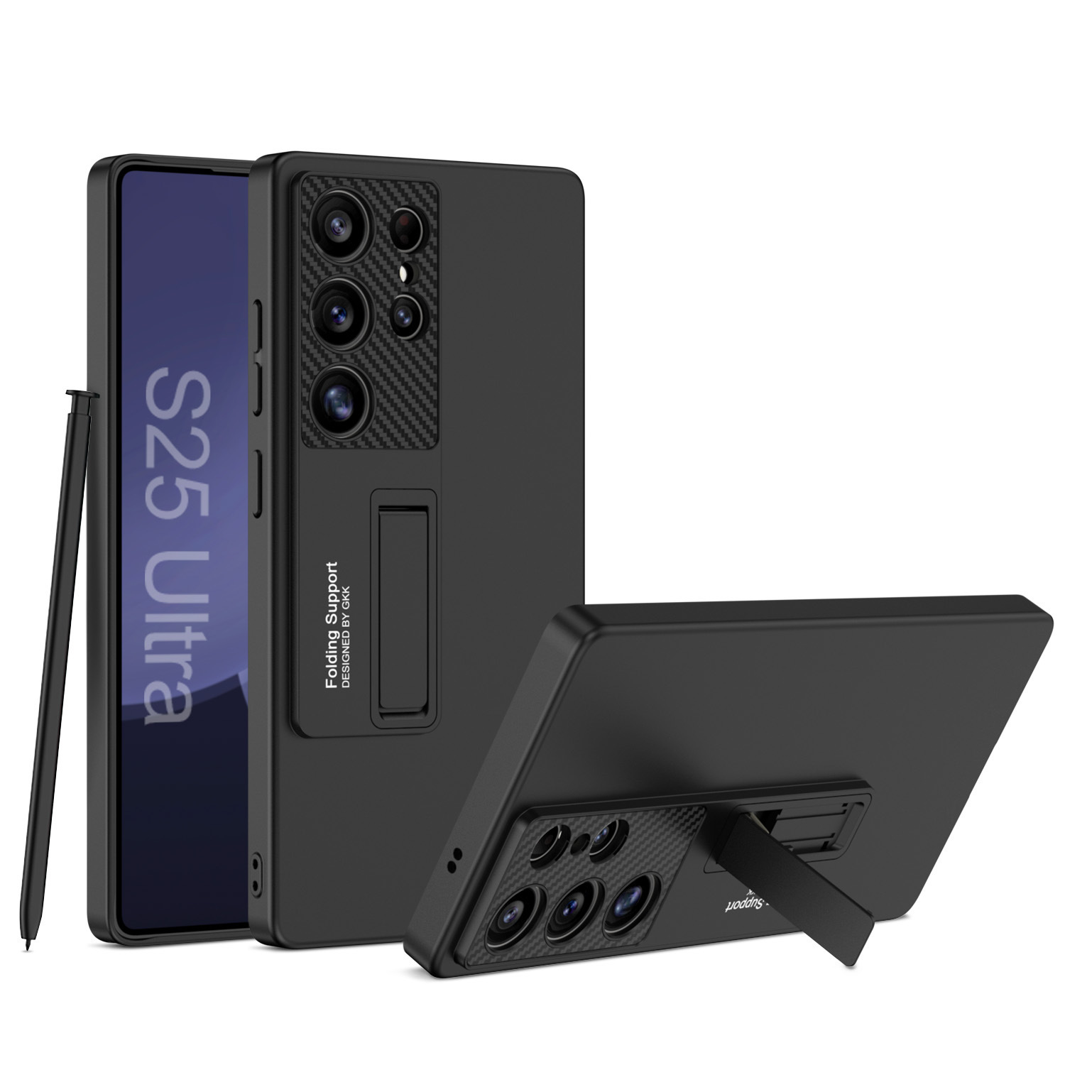 Compatible with Samsung S26/S25 Ultra phone case, S24U ultra-thin stand, 23/22U full-coverage drop-proof protective case