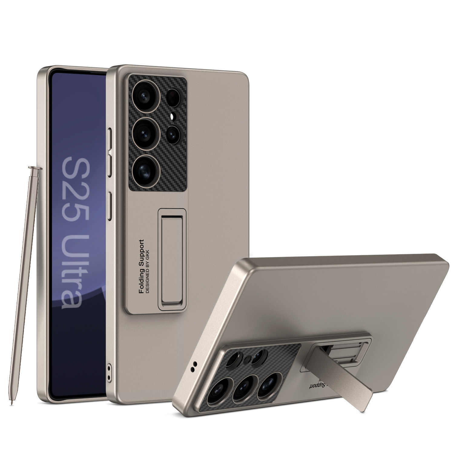 Compatible with Samsung S26/S25 Ultra phone case, S24U ultra-thin stand, 23/22U full-coverage drop-proof protective case