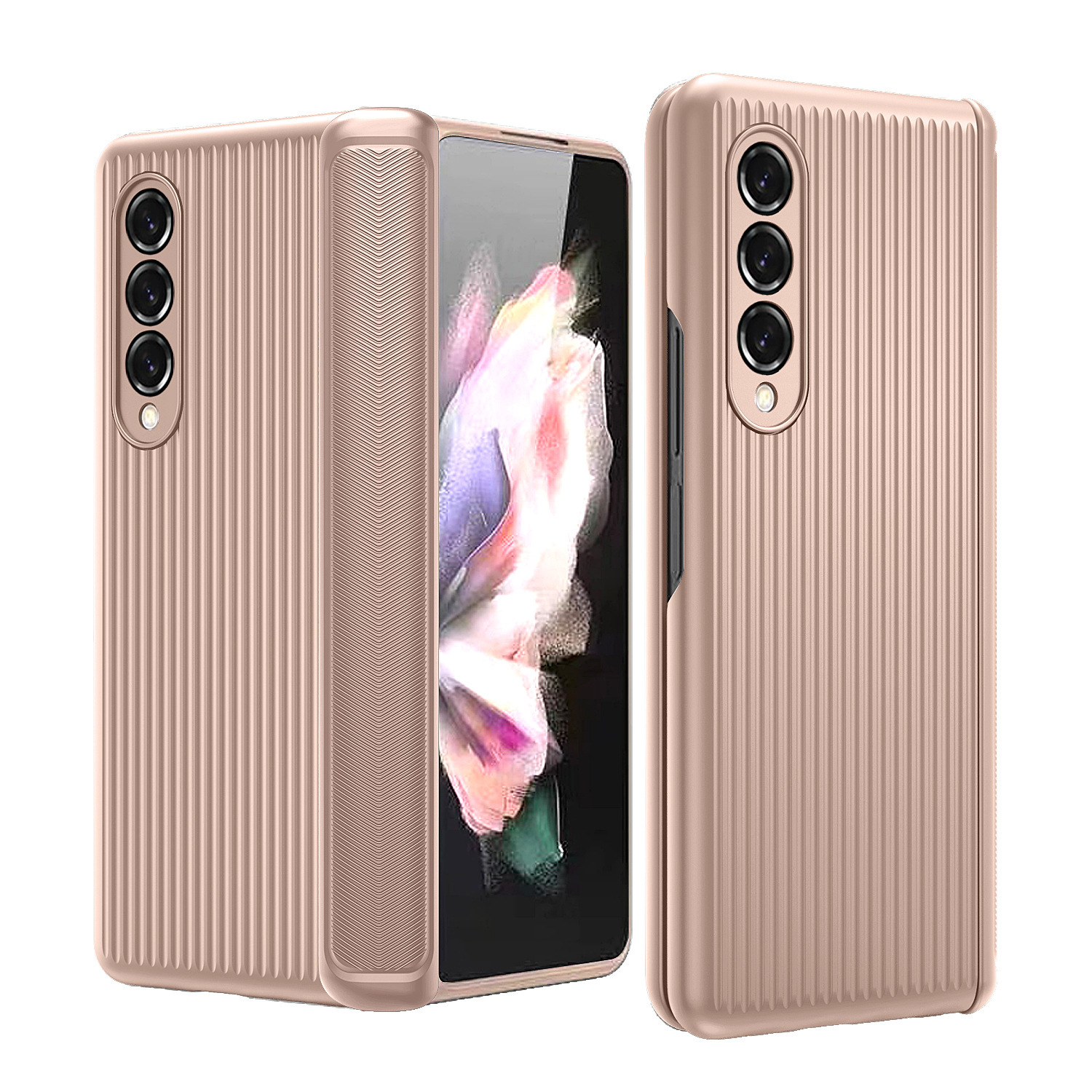 Compatible with Samsung Z Fold6/5/4/3 phone case, hinge, luggage case, full-coverage shockproof protective case, cross-border e-commerce.