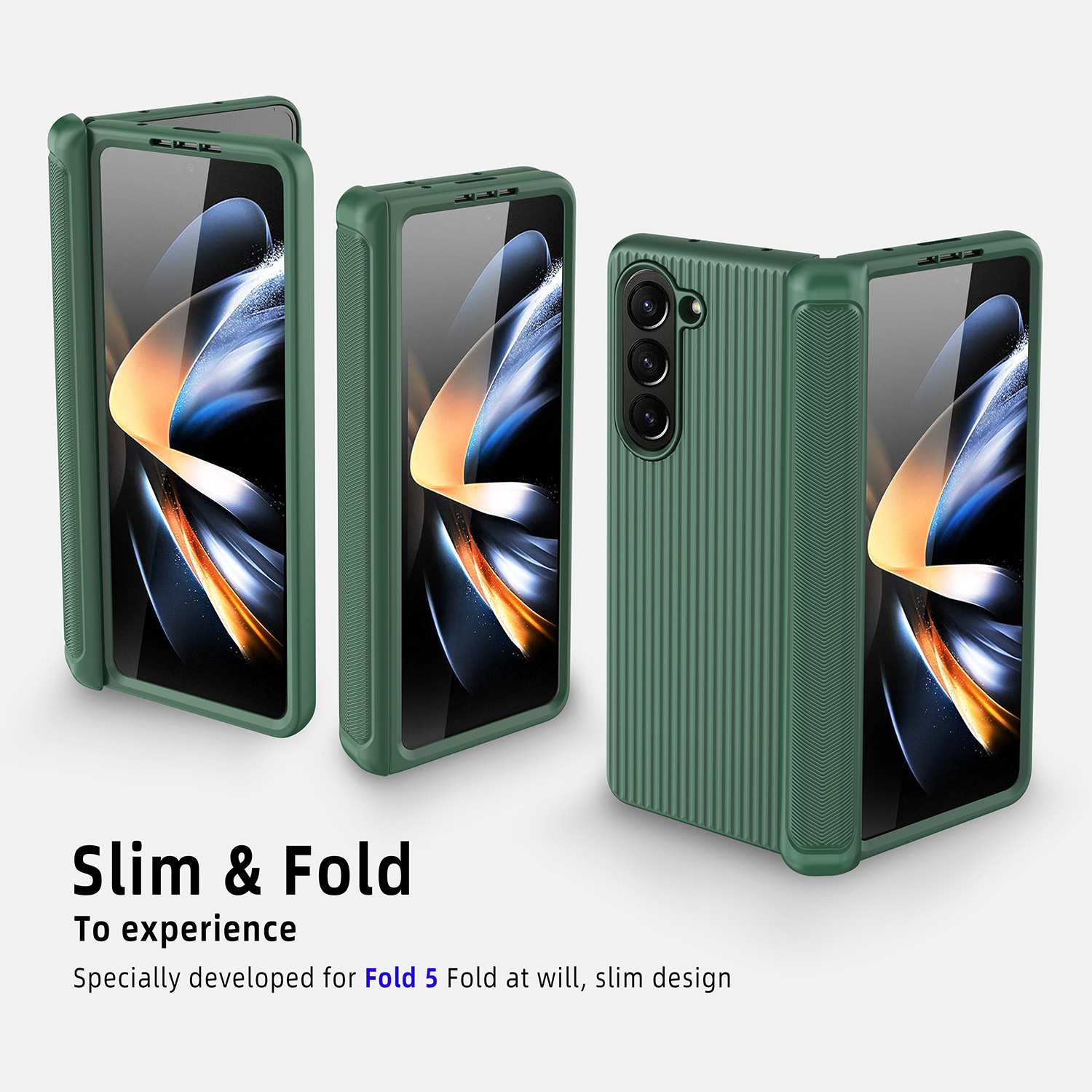 Compatible with Samsung Z Fold6/5/4/3 phone case, hinge, luggage case, full-coverage shockproof protective case, cross-border e-commerce.
