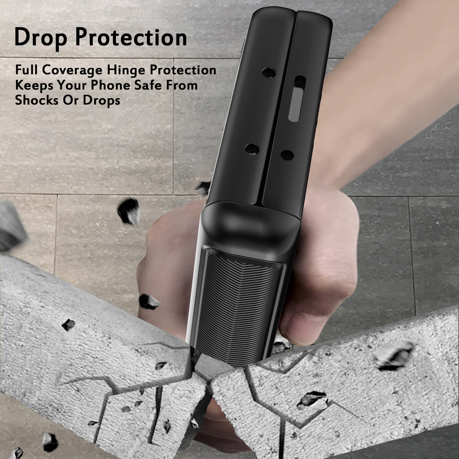 Compatible with Samsung Z Fold6/5/4/3 phone case, hinge, luggage case, full-coverage shockproof protective case, cross-border e-commerce.
