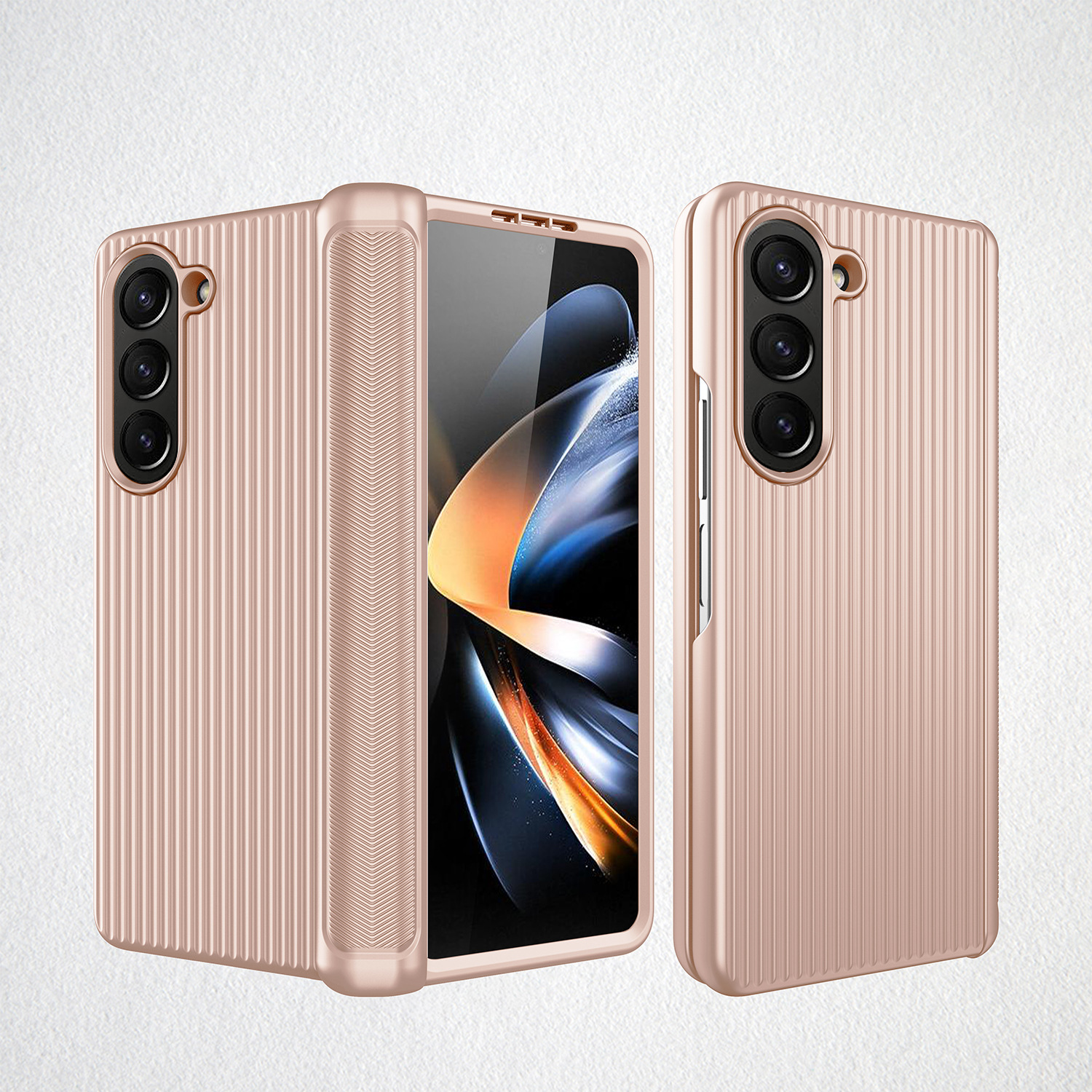 Compatible with Samsung Z Fold6/5/4/3 phone case, hinge, luggage case, full-coverage shockproof protective case, cross-border e-commerce.
