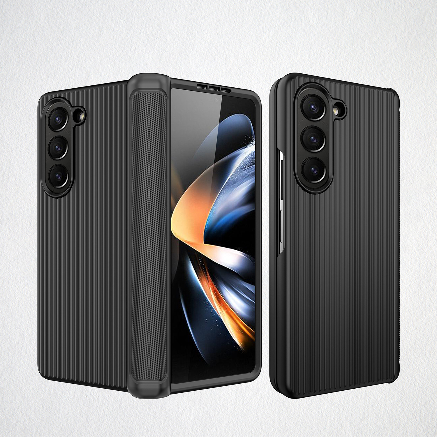 Compatible with Samsung Z Fold6/5/4/3 phone case, hinge, luggage case, full-coverage shockproof protective case, cross-border e-commerce.