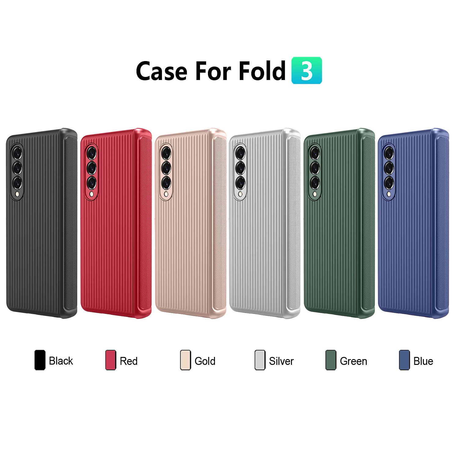 Compatible with Samsung Z Fold6/5/4/3 phone case, hinge, luggage case, full-coverage shockproof protective case, cross-border e-commerce.