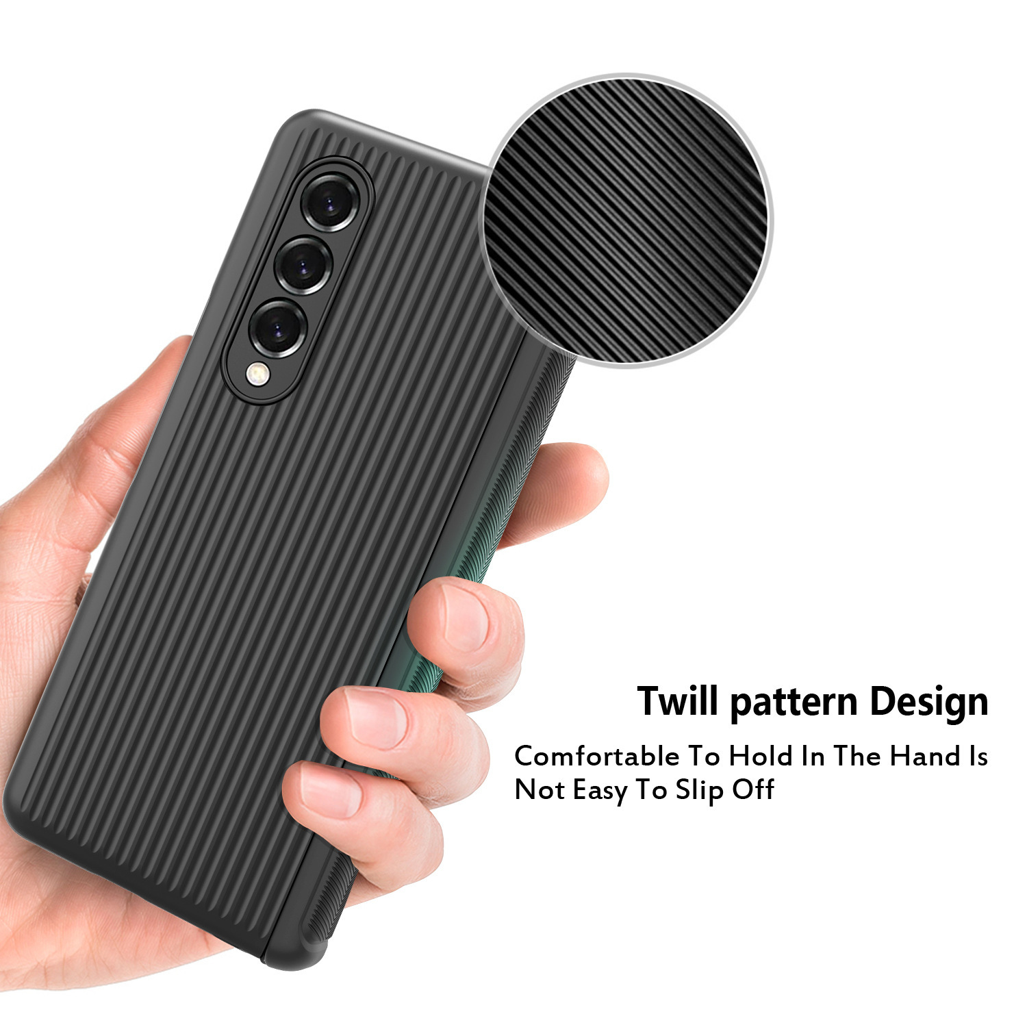 Compatible with Samsung Z Fold6/5/4/3 phone case, hinge, luggage case, full-coverage shockproof protective case, cross-border e-commerce.