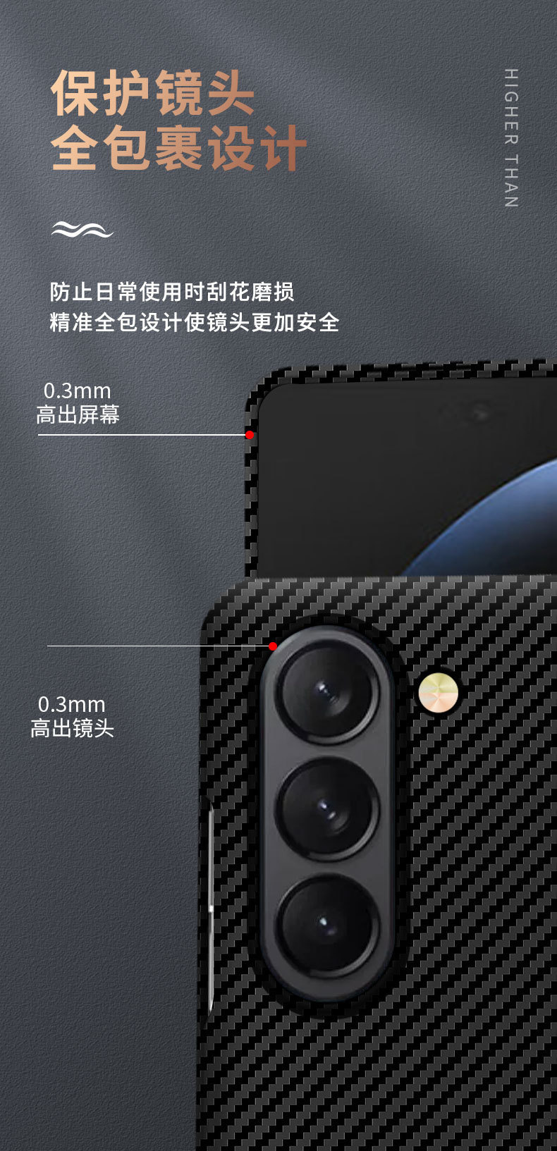 Compatible with Samsung Z Fold8/7 phone case, 6/5 folding screen, W25 carbon fiber texture color blocking 4/3 ultra-thin protective case