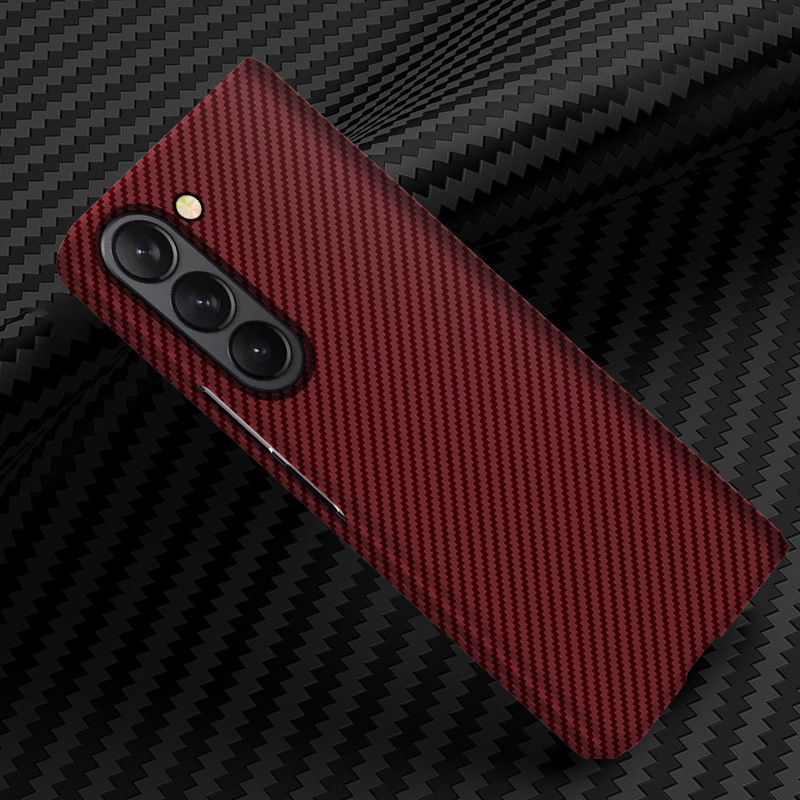 Compatible with Samsung Z Fold8/7 phone case, 6/5 folding screen, W25 carbon fiber texture color blocking 4/3 ultra-thin protective case