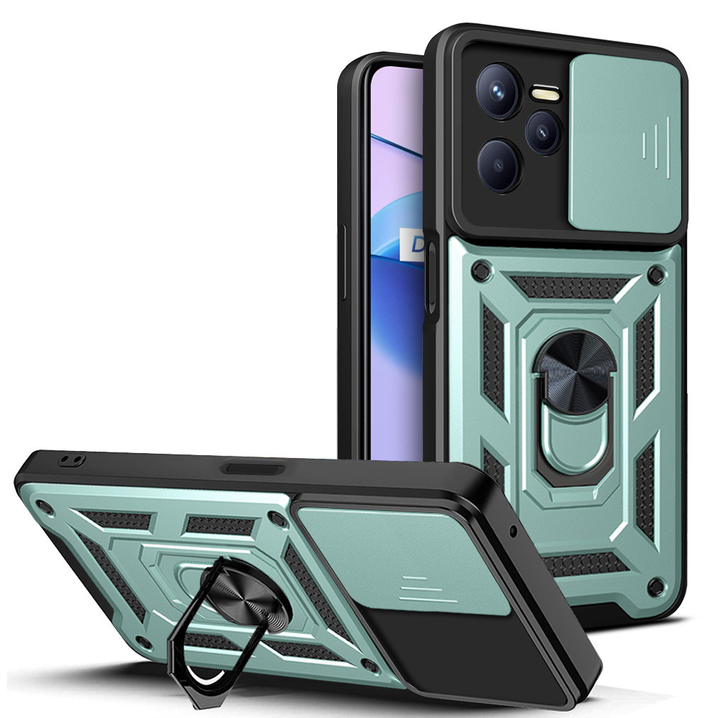Compatible with OPPO Realme C85 phone case, Reno 15 Pro, Smooth Armor Sliding Window C83 car mount X9 hard case