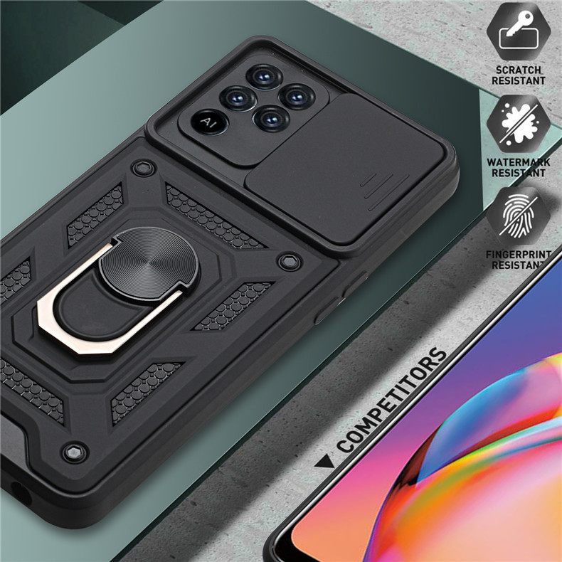 Compatible with OPPO Realme C85 phone case, Reno 15 Pro, Smooth Armor Sliding Window C83 car mount X9 hard case