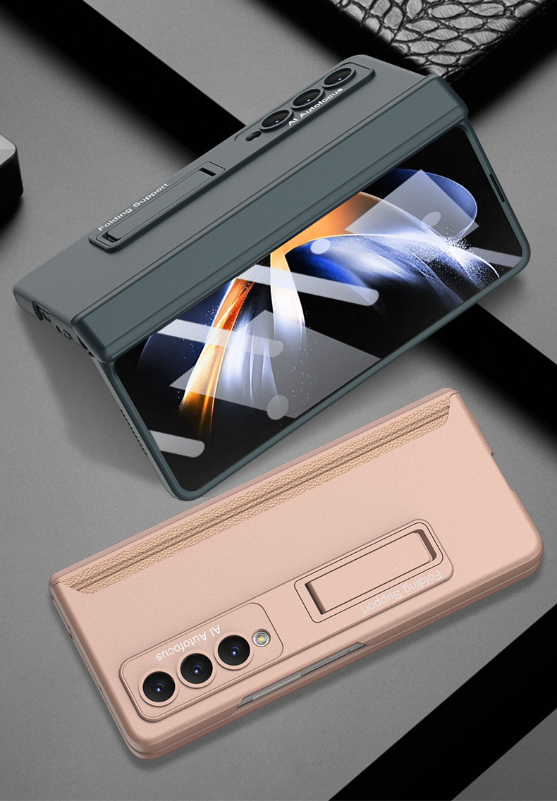Compatible with Samsung Z Fold4 phone case, Fold7/6/5 magnetic hinge stand case, full-coverage drop-proof protective case