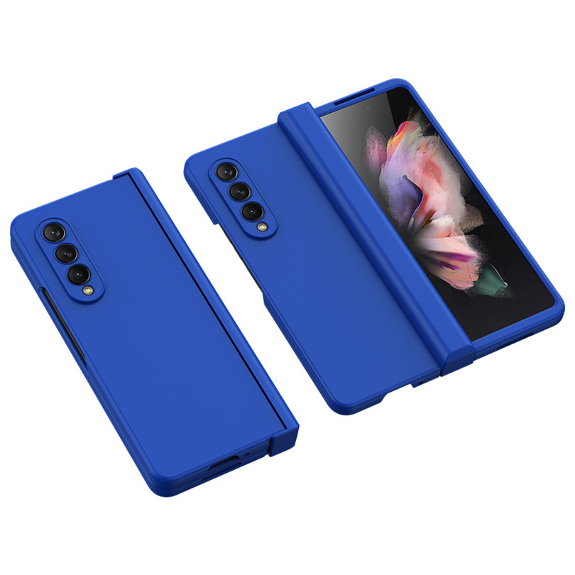 Compatible with Samsung Z Fold 8/7 phone case hinge 6/5 three-piece set solid color 4/3 folding screen drop protection case