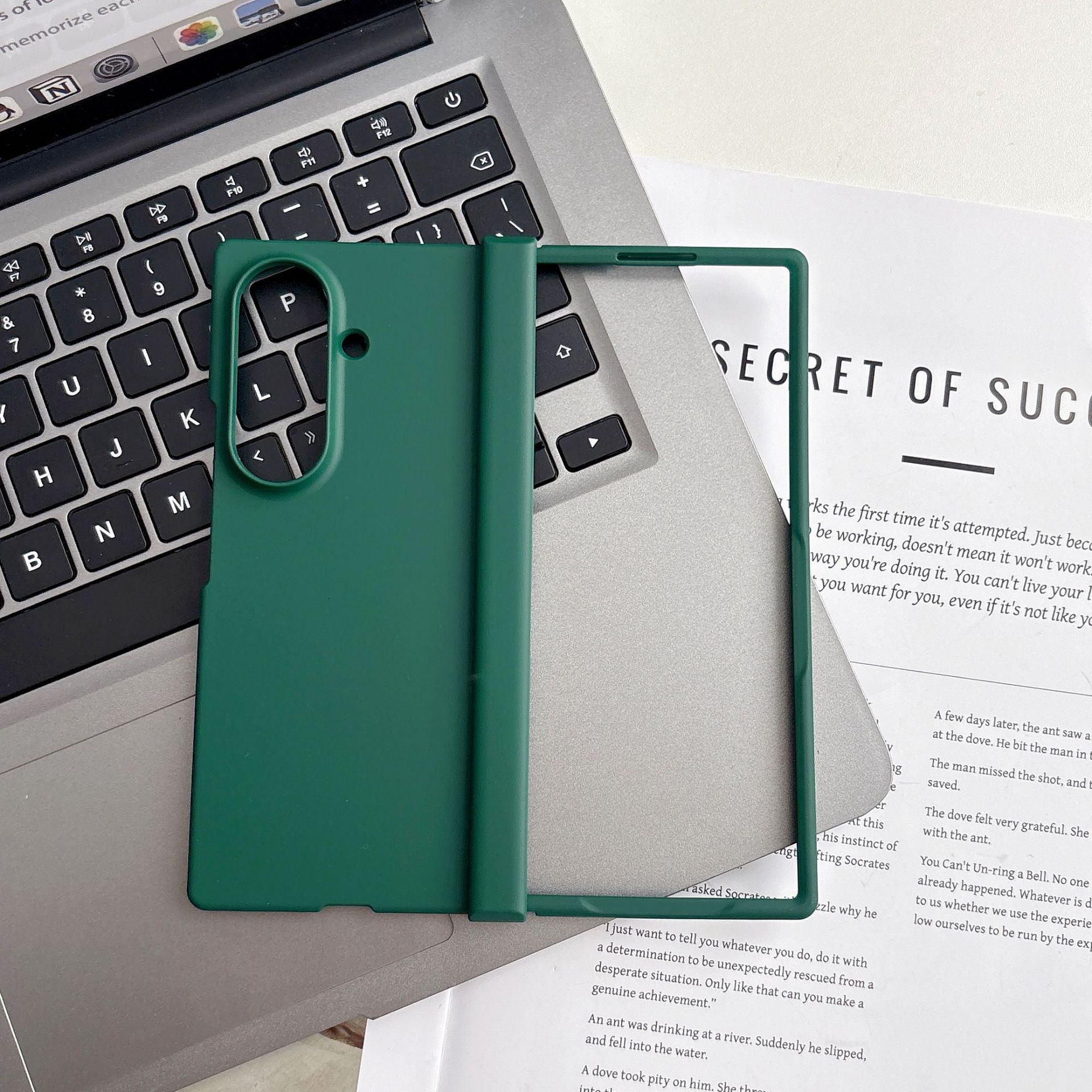 Compatible with Samsung Z Fold 8/7 phone case hinge 6/5 three-piece set solid color 4/3 folding screen drop protection case