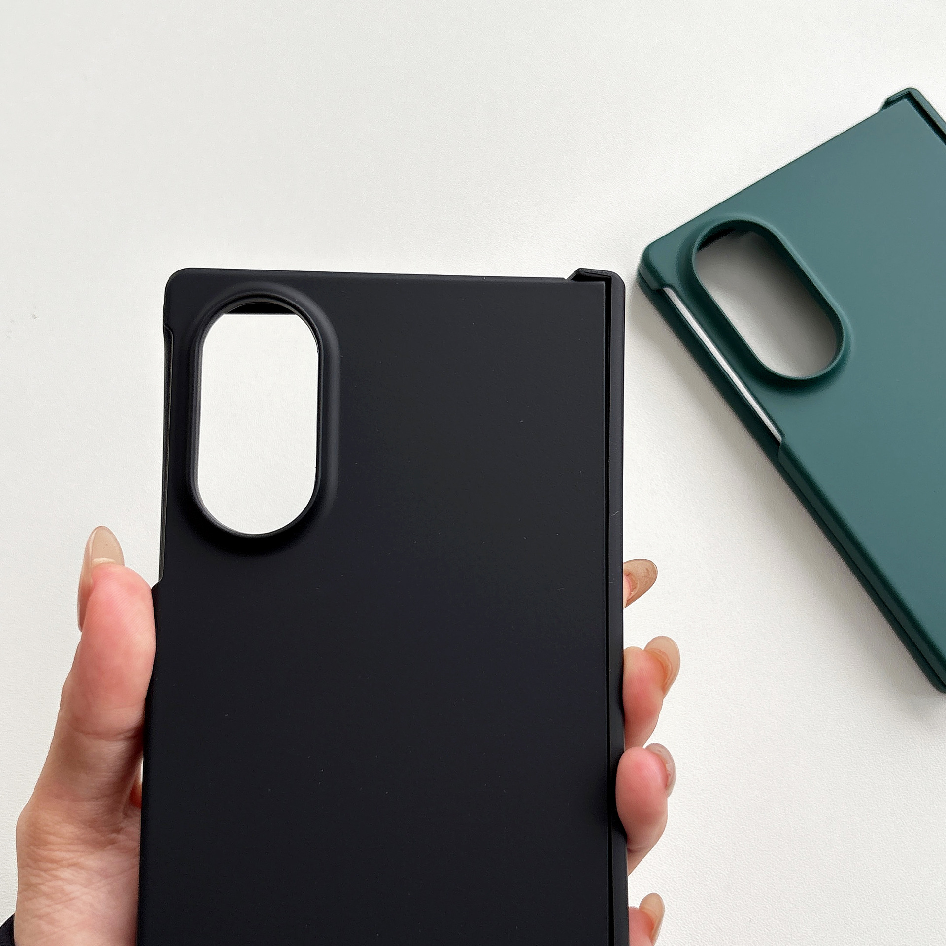 Compatible with Samsung Z Fold 8/7 phone case hinge 6/5 three-piece set solid color 4/3 folding screen drop protection case