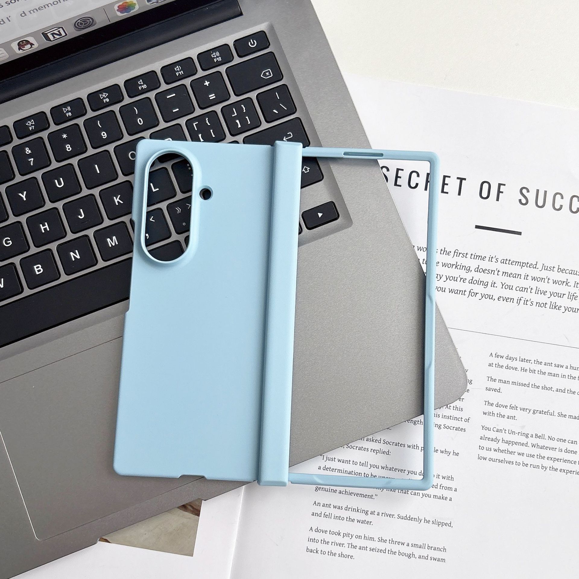 Compatible with Samsung Z Fold 8/7 phone case hinge 6/5 three-piece set solid color 4/3 folding screen drop protection case