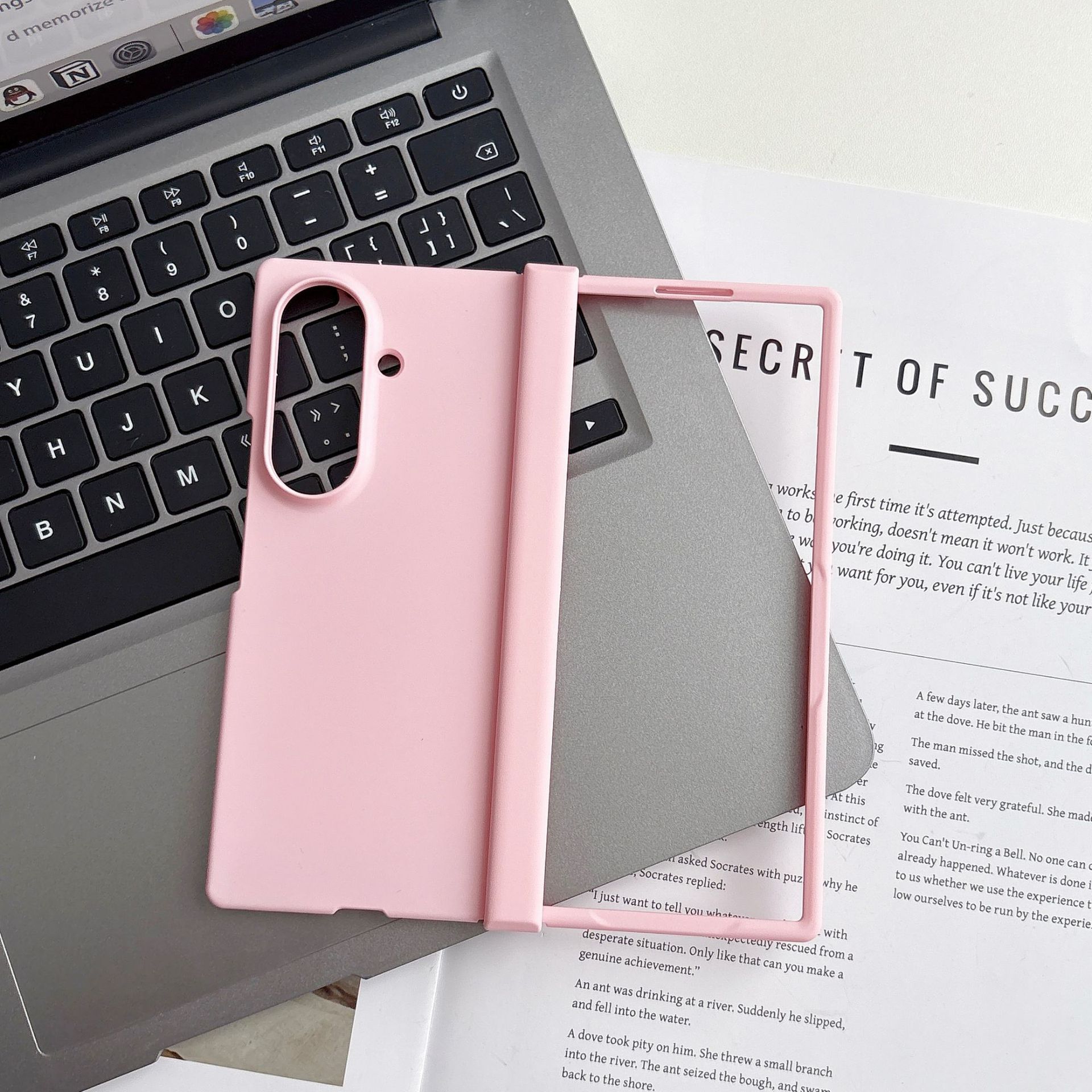 Compatible with Samsung Z Fold 8/7 phone case hinge 6/5 three-piece set solid color 4/3 folding screen drop protection case