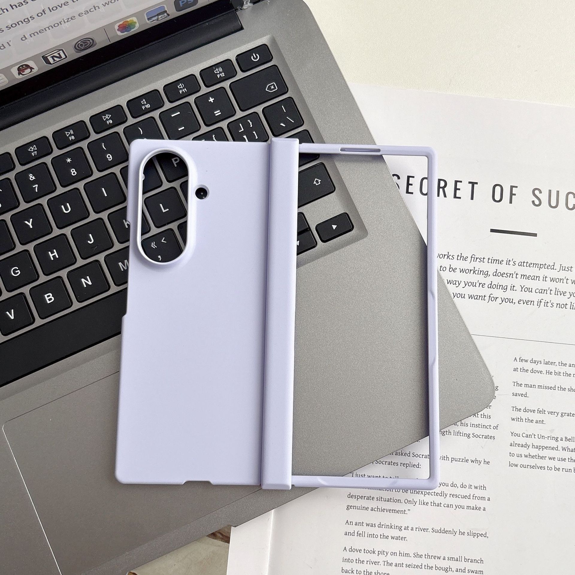 Compatible with Samsung Z Fold 8/7 phone case hinge 6/5 three-piece set solid color 4/3 folding screen drop protection case