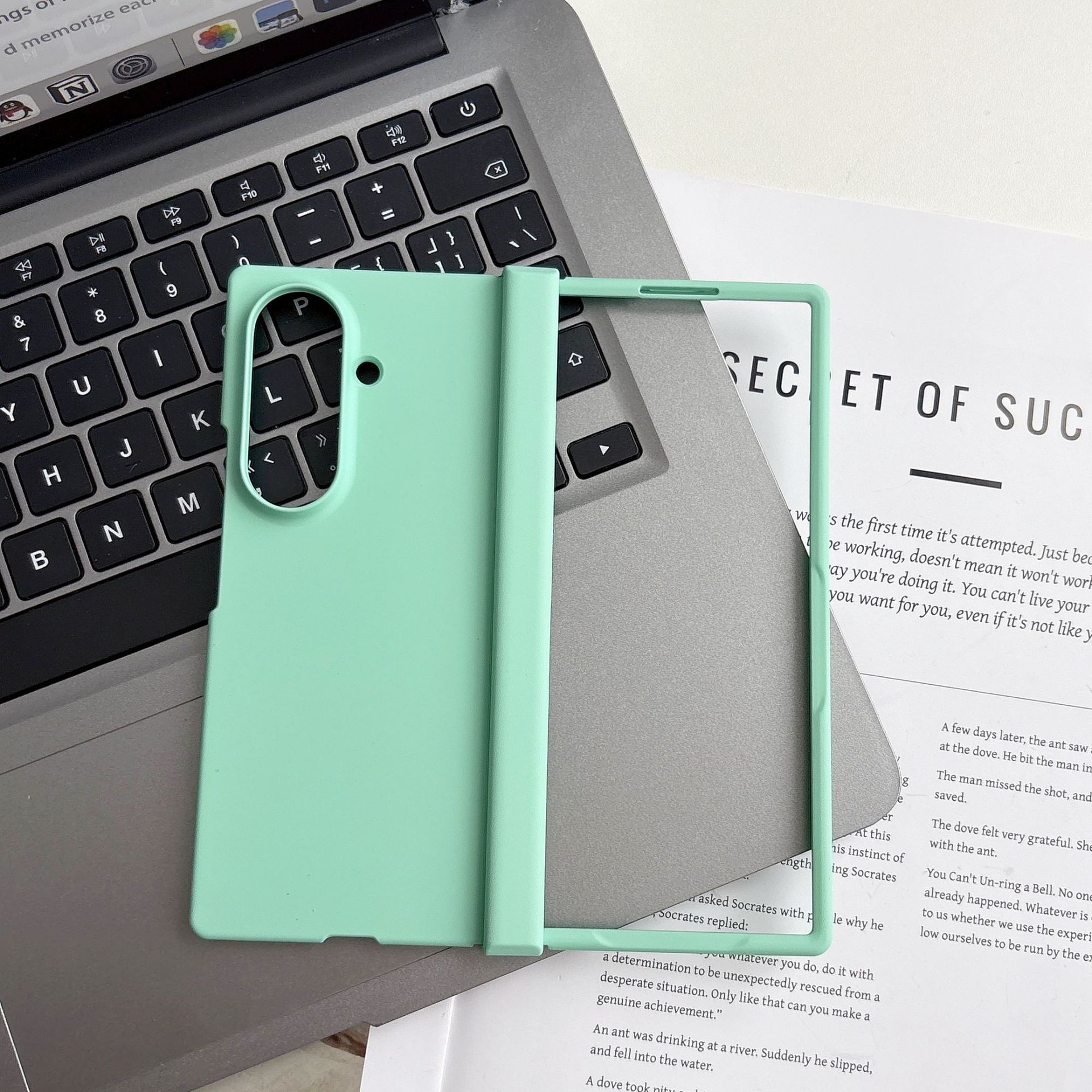 Compatible with Samsung Z Fold 8/7 phone case hinge 6/5 three-piece set solid color 4/3 folding screen drop protection case