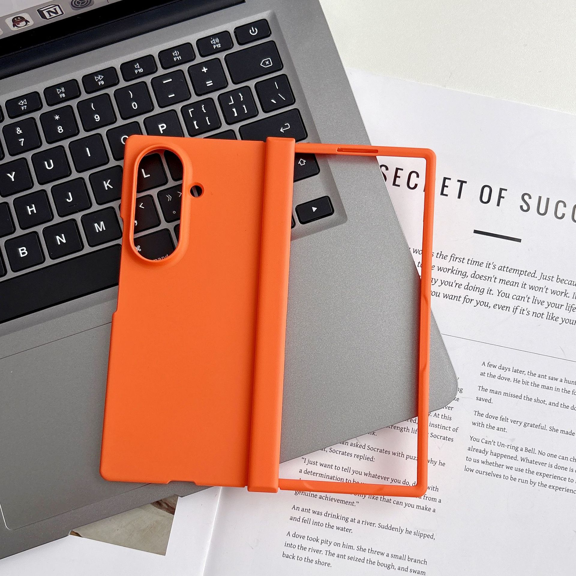 Compatible with Samsung Z Fold 8/7 phone case hinge 6/5 three-piece set solid color 4/3 folding screen drop protection case