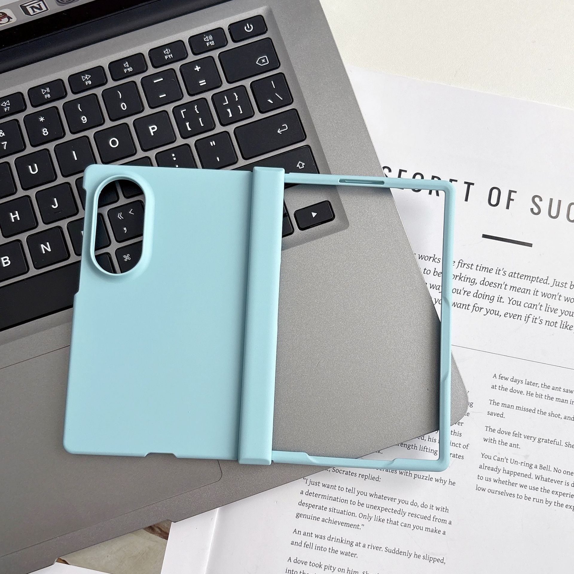 Compatible with Samsung Z Fold 8/7 phone case hinge 6/5 three-piece set solid color 4/3 folding screen drop protection case