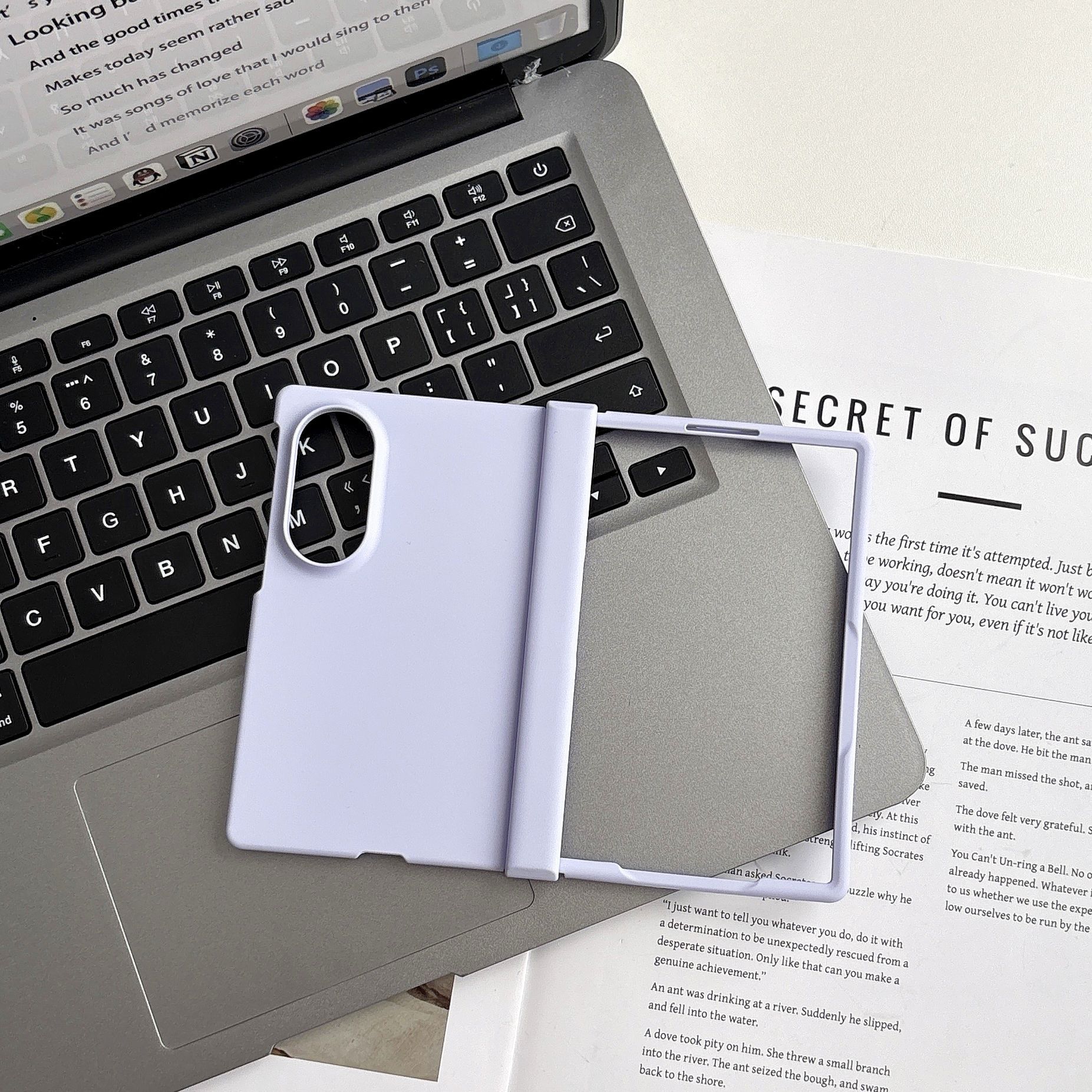 Compatible with Samsung Z Fold 8/7 phone case hinge 6/5 three-piece set solid color 4/3 folding screen drop protection case