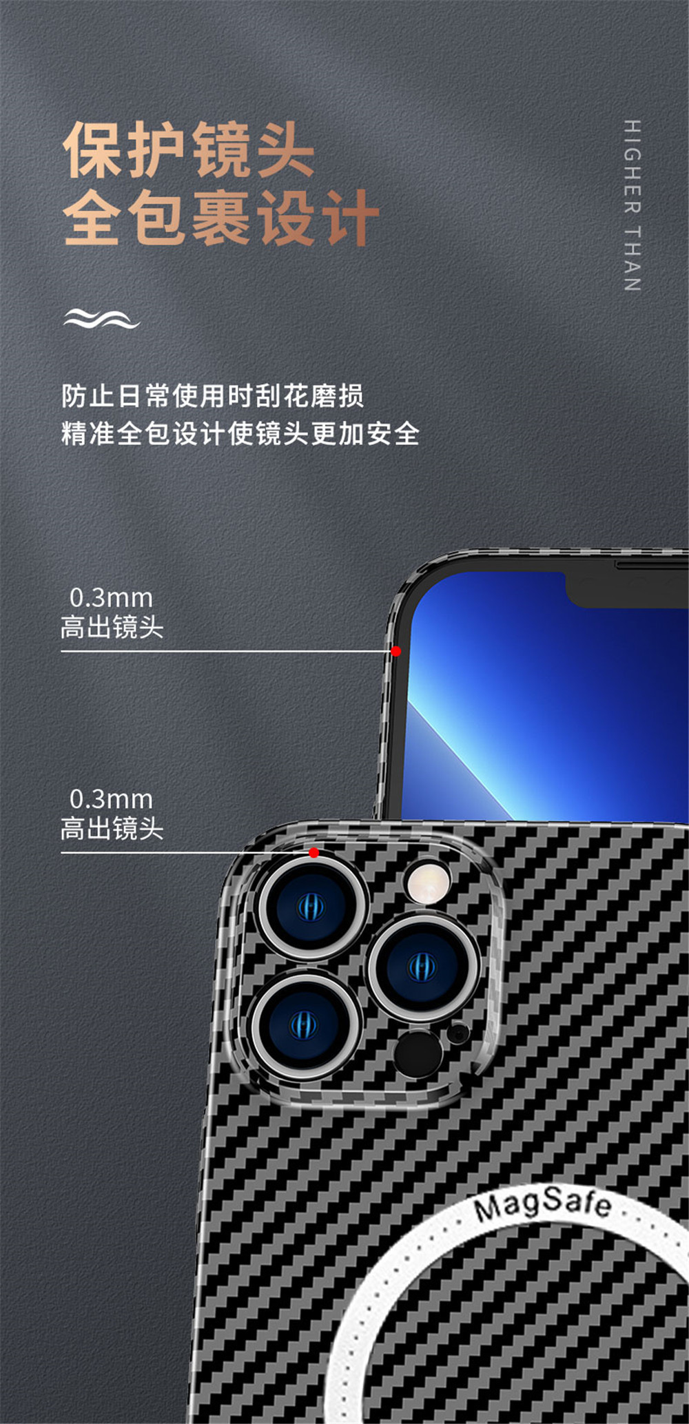 Compatible with Apple 17/16 Pro Max phone case, 15 Plus magnetic ring carbon fiber texture, 14 Pro drop-proof protective case