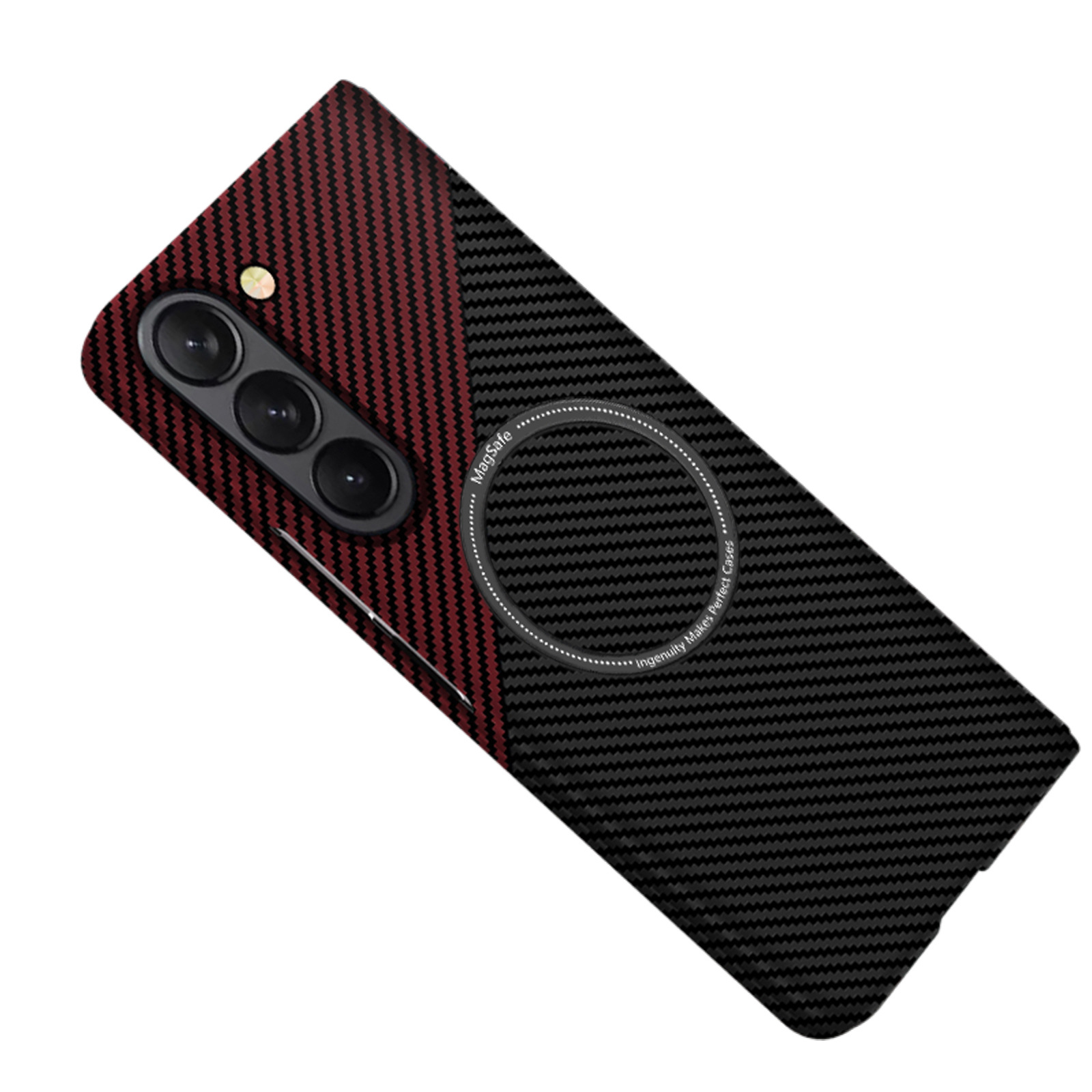 Compatible with Samsung Z Fold 8/7 phone case 6/5 magnetic wireless charging W25 carbon fiber texture 4/3 ultra-thin protective case