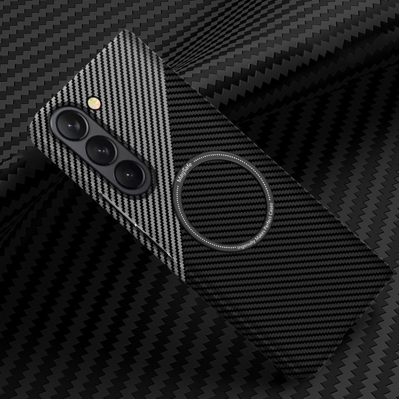 Compatible with Samsung Z Fold 8/7 phone case 6/5 magnetic wireless charging W25 carbon fiber texture 4/3 ultra-thin protective case