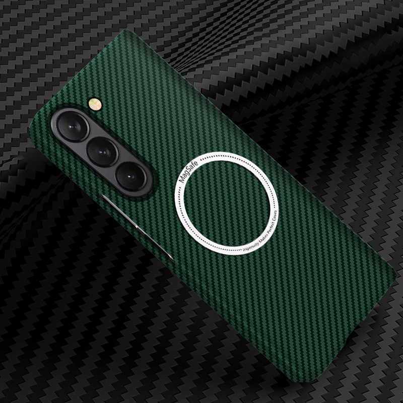 Compatible with Samsung Z Fold 8/7 phone case 6/5 magnetic wireless charging W25 carbon fiber texture 4/3 ultra-thin protective case