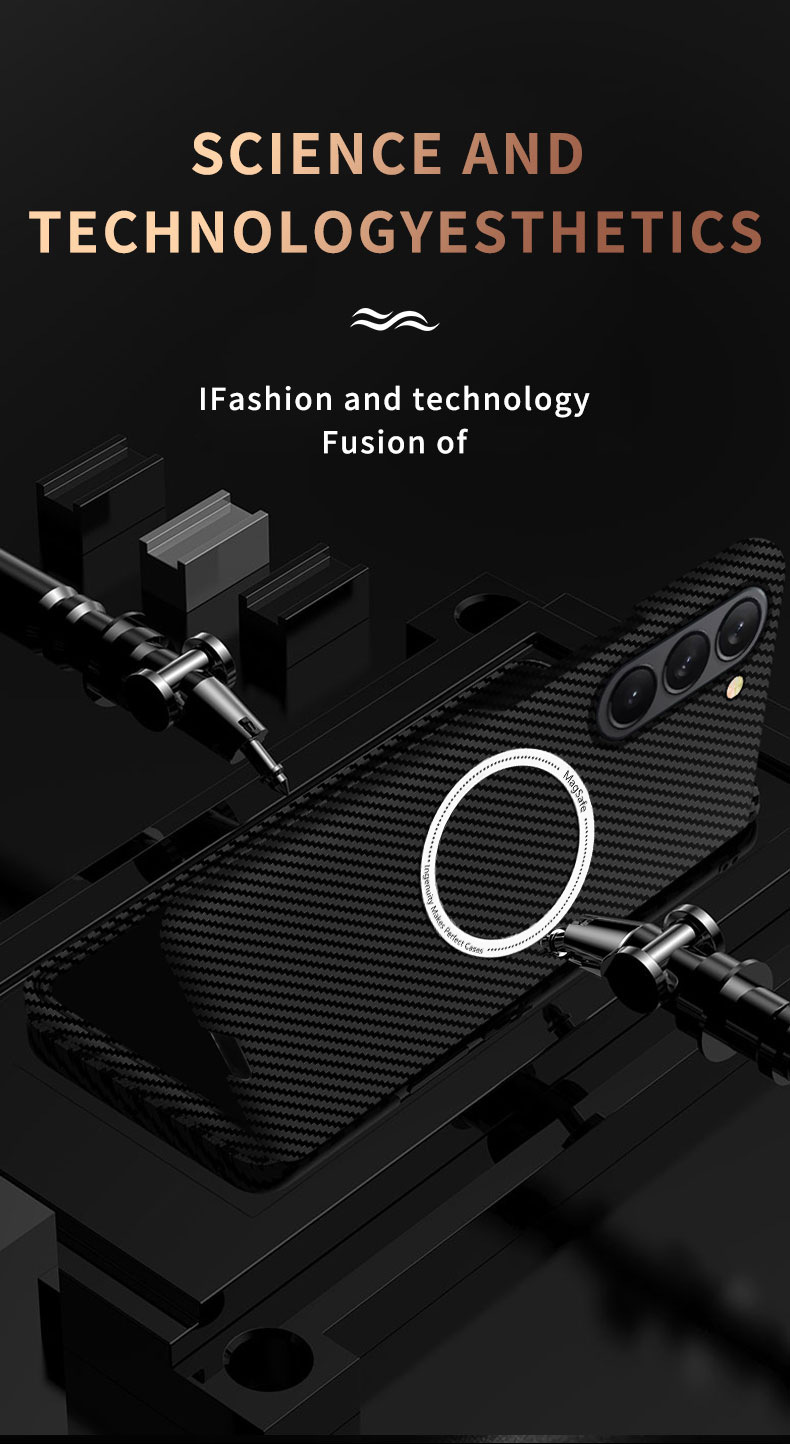 Compatible with Samsung Z Fold 8/7 phone case 6/5 magnetic wireless charging W25 carbon fiber texture 4/3 ultra-thin protective case