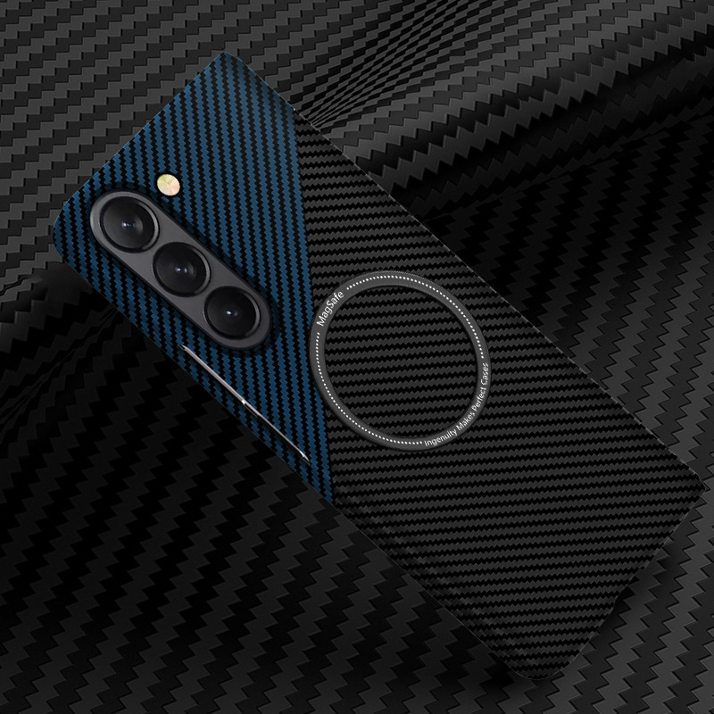 Compatible with Samsung Z Fold 8/7 phone case 6/5 magnetic wireless charging W25 carbon fiber texture 4/3 ultra-thin protective case