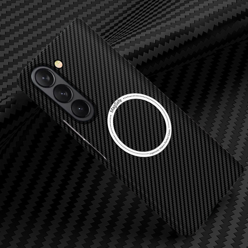 Compatible with Samsung Z Fold 8/7 phone case 6/5 magnetic wireless charging W25 carbon fiber texture 4/3 ultra-thin protective case
