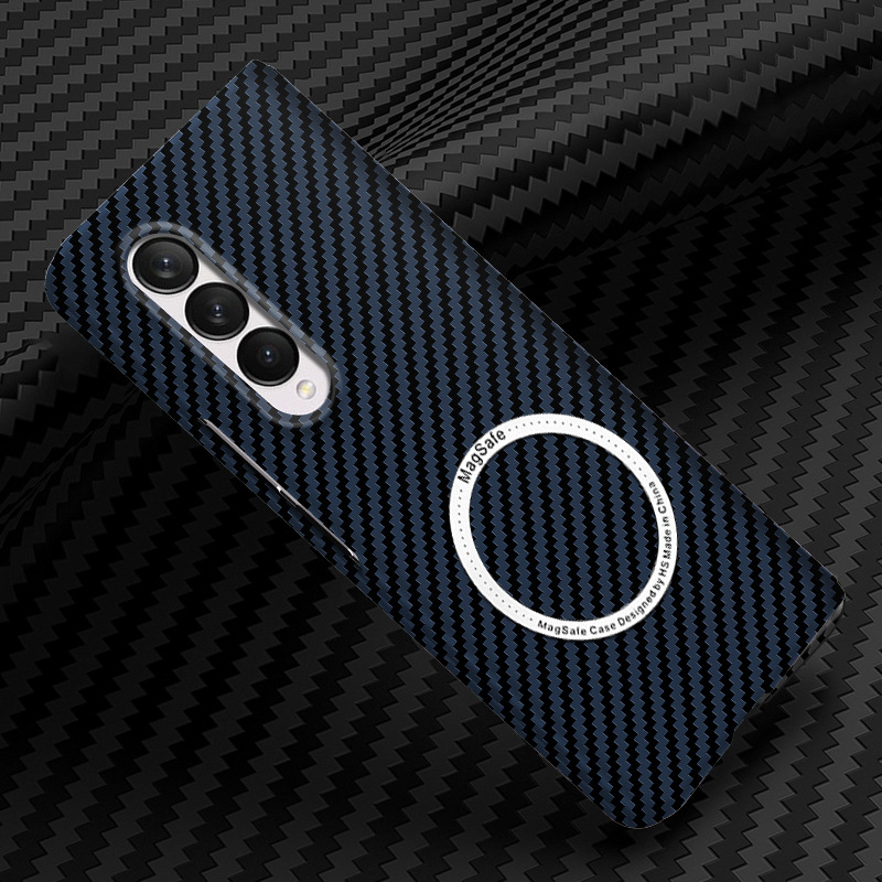 Compatible with Samsung Z Fold 8/7 phone case 6/5 magnetic wireless charging W25 carbon fiber texture 4/3 ultra-thin protective case