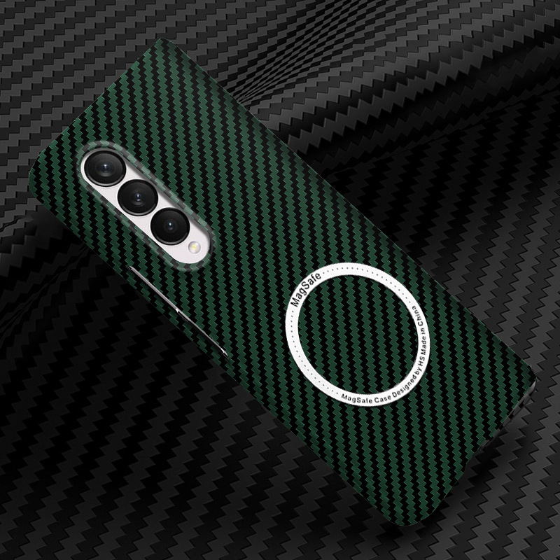 Compatible with Samsung Z Fold 8/7 phone case 6/5 magnetic wireless charging W25 carbon fiber texture 4/3 ultra-thin protective case