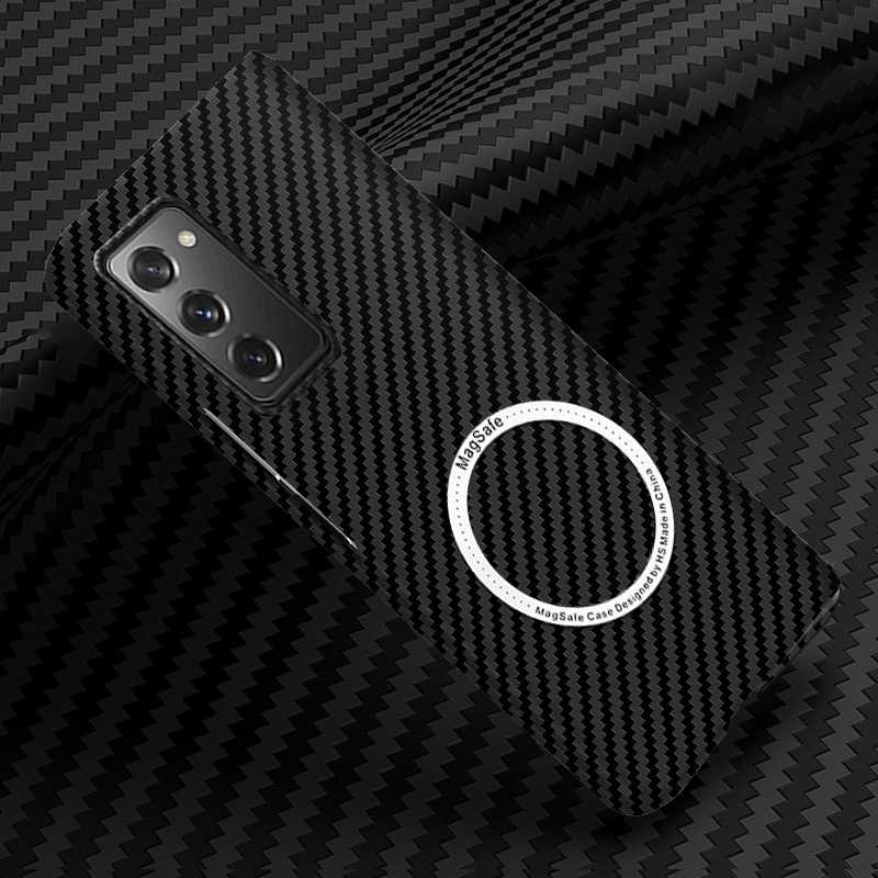 Compatible with Samsung Z Fold 8/7 phone case 6/5 magnetic wireless charging W25 carbon fiber texture 4/3 ultra-thin protective case