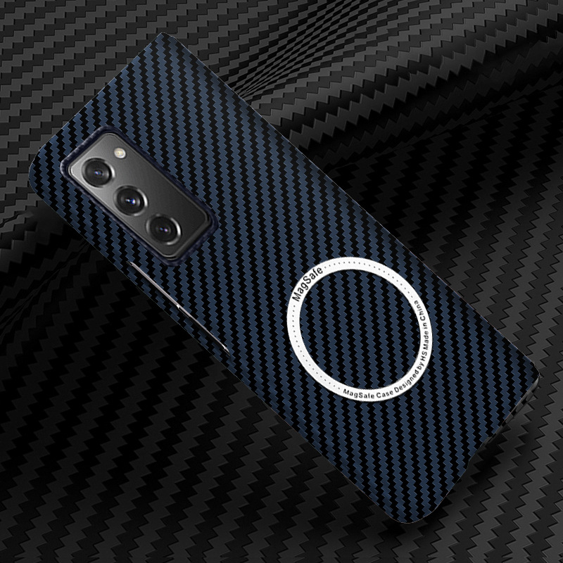 Compatible with Samsung Z Fold 8/7 phone case 6/5 magnetic wireless charging W25 carbon fiber texture 4/3 ultra-thin protective case
