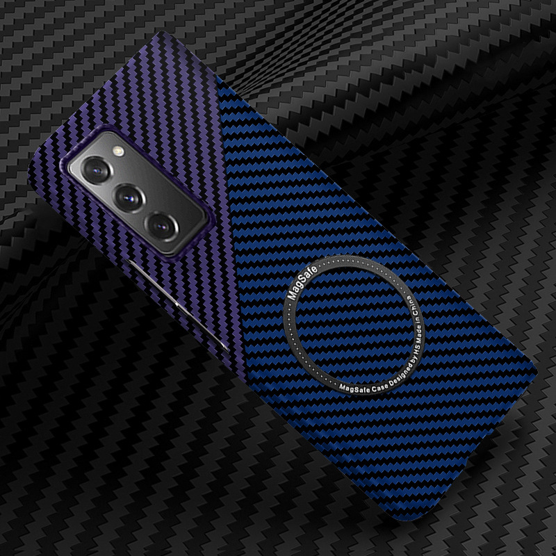 Compatible with Samsung Z Fold 8/7 phone case 6/5 magnetic wireless charging W25 carbon fiber texture 4/3 ultra-thin protective case